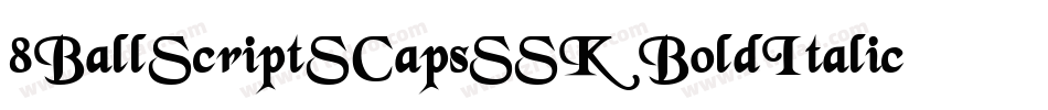 8BallScriptSCapsSSK BoldItalic字体转换
